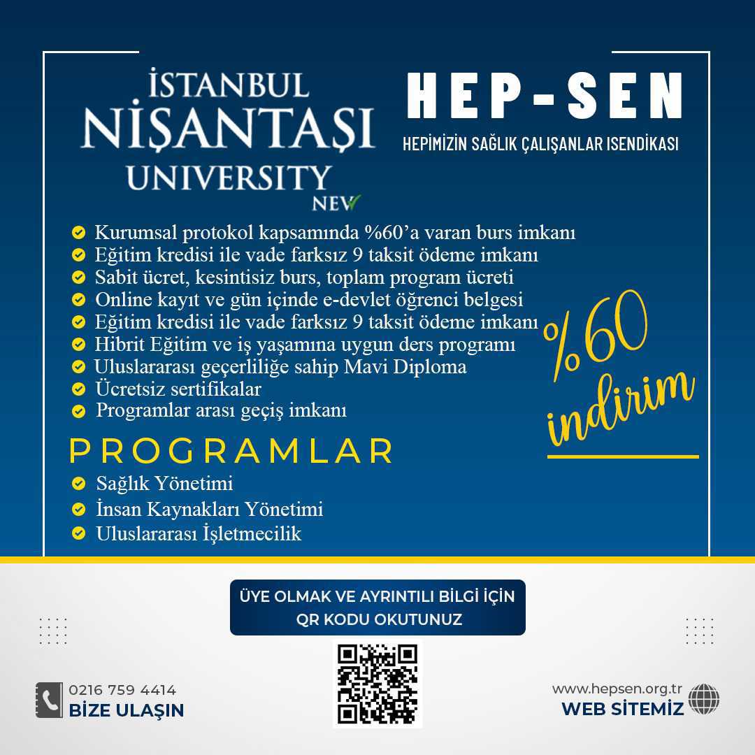 HEP-SEN NİŞANTAŞI ÜNİVERSİTESİ İNDİRİM ANLAŞMASI